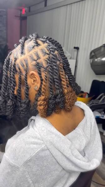 Peekaboo Invisible Locs With Color