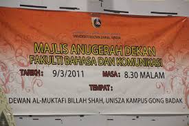 .bahasa dan ilmu komunikasi mengucapkan terima kasih atas kerjasama, partisipasi dan segala bentuk dukungan pada seluruh pihak dan civitas akademika universitas islam sultan agung, atas mahasiswa fakultas bahasa unissula populerkan batik di korea. Mar11 Fbk Majlis Anugerah Dekan Unisza Dean S List Award Ceremony Flickr