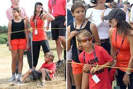 Elin maria pernilla nordegren (swedish pronunciation: Tiger Woods Girlfriend Erica Herman Cheers Him On With His Children Sam And Charlie On Final Day Of Open Big World News