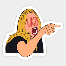 Attacked Angry Finger Pointing Housewife Meme Sticker Teepublic