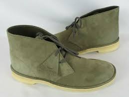 Clarks Mens Desert Boot 261382 Chukka Classic Ankle High Boot Desert Olive Suede Clarks Ankleboots High Ankle Boots Mens Desert Boots Desert Boots