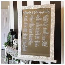 mirror seating chart hand lettered chicagoland only