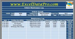 Enter data on one sheet, click button to move data to storage sheet. Download Vehicle Maintenance Log Excel Template Exceldatapro