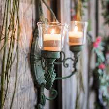 Shop for wall candle holders at bed bath & beyond. Large Retro Candle Holder Wall Hanging Candlestick Wind Lamp Wrought Iron Old Garden Courtyard Court French Bougeoir Gift Fc380 Candle Holders Aliexpress