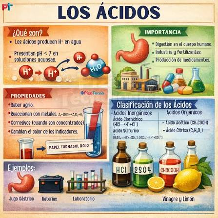 Sabías que una de las sustancias más importantes para la vida y la  industria puede encontrarse tanto en tu estómago como en una batería? Los  ácidos son compuestos químicos fundamentales que influyen