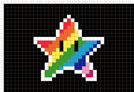 Voir plus d'idées sur le thème pixel art pixel art fleur temps : Etoile Arc En Ciel Pixel Art