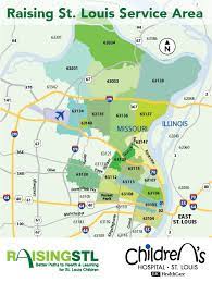 St Louis Area Zip Code Map Service Area | St. Louis Children's Hospital