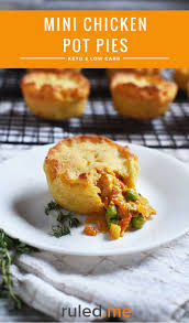 Keto Mini Chicken Pot Pies Ruled Me Recipe Mini Chicken Pot Pies Recipes Chicken Pot Pie