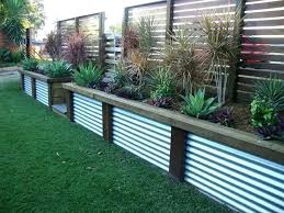 Corrugated Metal Fence Garden Landscaping Retaining Walls Garden Fence Panels Small Garden Retaining Wall