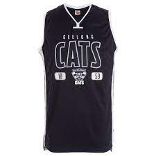 Simple game geelong cats fan footy sign bar pub man cave jersey football card. Geelong Cats Youths Basketball Jersey