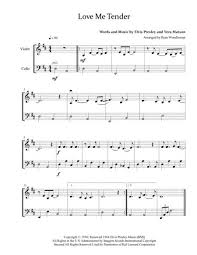 Love Me Tender Violin And Cello Duet By Elvis Presley Digital Sheet Music For Score Set Of Parts Download Print H0 164075 498970 Sheet Music Plus