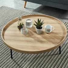 99 moon table basse ronde style industriel decor chene et pieds metal noir laque o 90 cm achat vente tabl table basse table basse ronde style table basse