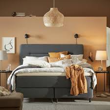 Finnsnes Boxspringbett Hyllestad Mittelfest Tussoy Grau Ikea Osterreich Beddengoed Ikea Hoofdeinde