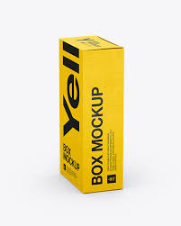 Download Paper Box Mockup 70 Angle Front View High Angle Shot In Box Mockups On Yellow Images Object Mockups PSD Mockup Templates