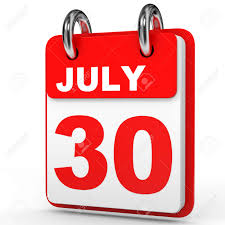 We'd like to welcome you to the 211 th day of the year! 30 Juli Kalender Auf Weissem Hintergrund 3d Darstellung Lizenzfreie Fotos Bilder Und Stock Fotografie Image 64475302