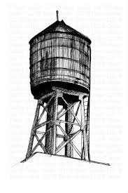 Brooklyn Water Tower Drawing By Decoratelier On Etsy 25 00 Water Tower Tower Old Things