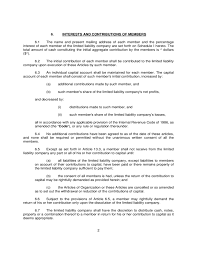 Initial contributions are the cash or property states don't require llcs to file operating agreements with the state formally, but some require llcs to keep one on file. Operating Agreement Example For Llcs Free Download