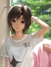 Tomboy Anime Girl With Short Brown Hair And Brown Eyes