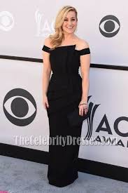 Kellie Pickler Black Off The Shoulder Evening Dress 2017 Academy Of Country Music Awards Tcd7208 Dresses Celebrity Dresses Red Carpet
