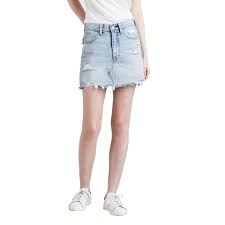 Saia Jeans Levis Deconstructed Feminina Azul Zattini
