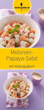 Melonen Papaya Salat Mit Kokosjoghurt Rezept Papaya Salat Melonen Papaya