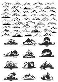 Mountains Set Mountain Silhouette Svg Trees Svg Svg Mountain Png Mountain In 2021 Mountain Drawing Mountain Tattoo Moutain Tattoos