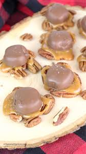 Adding milk and butter to the caramels is what helps to keep the caramel soft after the turtles are finished. Homemade Turtle Candies Recipe Everyday Shortcuts