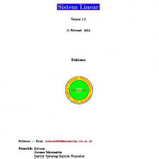 What are you waiting for? Sistem Linear Knl3941125l1