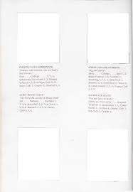 FRANCES FAITH HARRINGTON "Silence and Solitude Are the Soul's Best Friend.  " Fran . . . College . . . P.T.A. Scholarsh