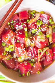 The Best Homemade Tuna Poke Bowl Recipe Fresh Tuna Recipes Food Fish Recipes