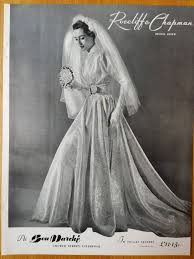 1950s Fashion Wedding Vogue Ad 50s Vogue Advert Wedding Dress Bride Roecliffe Chapman 1950s Wedding Dresses Vintage 1950s Fashion Vintage Inspired Wedding