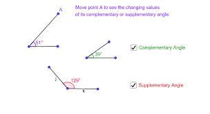 Supplementary synonyms, supplementary pronunciation, supplementary translation, english dictionary definition of supplementary. Complementary Vs Supplementary Angles Geogebra