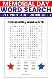 Memorial Day Word Search Free Printable Free Printable Worksheets Kindergarten Worksheets Printable Kids Worksheets Printables