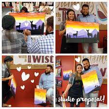 Paint and pour ann arbor. Congratulations This Couple Proves It Those Who Paint Together Stay Together He Surprised Her At Painting Wedding Proposals Private Event Paint Party