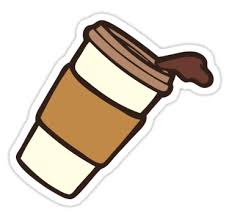 Take It Away Coffee Pattern Sticker By Evannave In 2020 Coffee Stickers Tumblr Stickers Cool Stickers