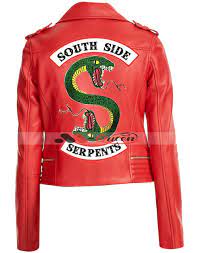 Riverdale Southside Serpents Jacket Cheryl Blossom Red Leather Jacket Womens Riverdale Fashion Red Leather Jackets Women Riverdale Merch
