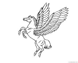 On the website my coloring pages you can download and print coloring pages with horses, tigers, bulls, lions and a great number of other animals very easily. Flying Pegasus Coloring Pages To Print Coloring4free Coloring4free Com