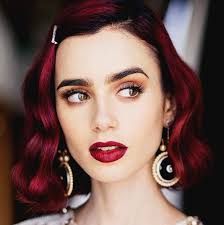Additional tips for dark red hair. Dailylilycollins Red Hair Model Model Hair Blonde Hair Color
