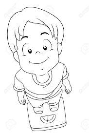 Aimed at younger children, here are 24 colouring pages of little boys and girls with simple outlines and a variety of hairstyles and clothes. Coloring Page Illustration Of A Smiling Little Boy Measuring Stock Photo Picture And Royalty Free Image Image 71303163