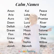 Calm Baby Names Last Names For Characters Cool Baby Names Pretty Names