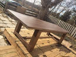 Custom Design And Hand Made Solid Pine 11 Harvest Table 6x6 Custom Legs With Custom Finish Made By Nikki Not Too Shabby By N Harvest Table Table Farm Table