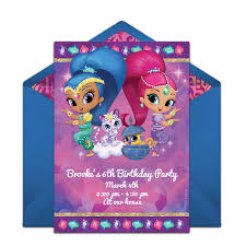 Birthday Party Create Birthday Invitation Card With Photo Free Free Shimmer And Shine Invitations Birthday Invitations Girl Birthday Invitation Templates Birthday Invitations