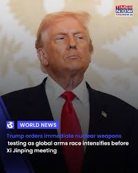 TIMES - Trump says the US will restart nuclear weapons testing to match  rival nations, claiming America must respond as Russia and China expand  their programmes. [Donald Trump, Nuclear Weapons, America] #TNWorldWatch |