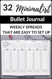 You have to keep it simple but pretty. 32 Easy Minimalist Bullet Journal Weekly Spreads To Try Right Now