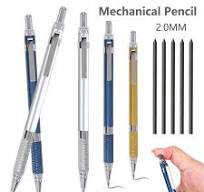 Amazon.com: 2.0mm Metal Automatic Pencil Black Hb Lead Core ...