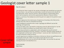 Geologist Cover Letter