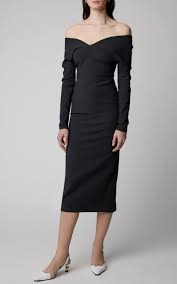 Off Shoulder Cotton Blend Dress By A W A K E Mode Now Available On Moda Operandi Lesparisiennes Edit A W A K E S Charming Dress Dresses Cotton Blends Dress