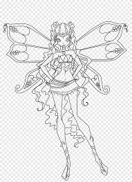 The heroines of the series are brave and beautiful and their magic is really mesmerizing! Bloom Stella Musa Tecna Winx Club Believix In You Monochrome Symmetry Png Pngegg