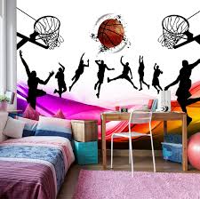 Wall Mural For Basketball Lovers Etsy In 2021 Wall Murals Wall Coverings Mural
