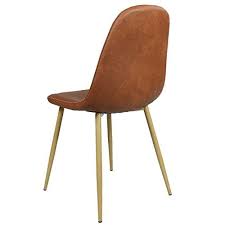 Greenforest Dining Side Chairs Washable Pu Cushion Seat Metal Legs For Dining Room Chairs Set Of 4 Bro Side Chairs Dining Dinning Room Decor Dining Room Chairs